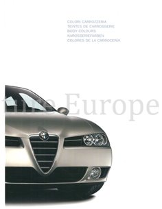 2003 ALFA ROMEO 156 KARROSSERIEKLEUREN EN STOFFEN BROCHURE