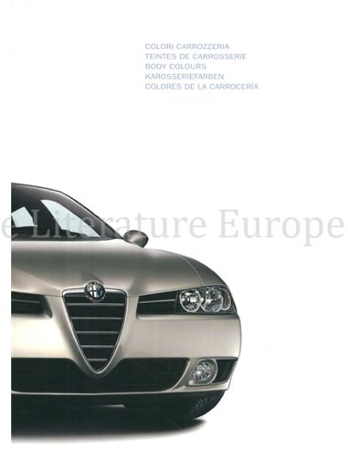 2003 ALFA ROMEO 156 KAROSSERIEFARBEN UND POLSTERSTOFFE PROSPEKT