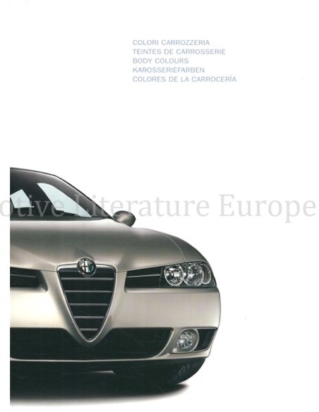 2003 ALFA ROMEO 156 KAROSSERIEFARBEN UND POLSTERSTOFFE PROSPEKT