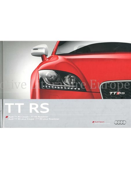 2012 AUDI TT RS HARDCOVER BROCHURE DUITS
