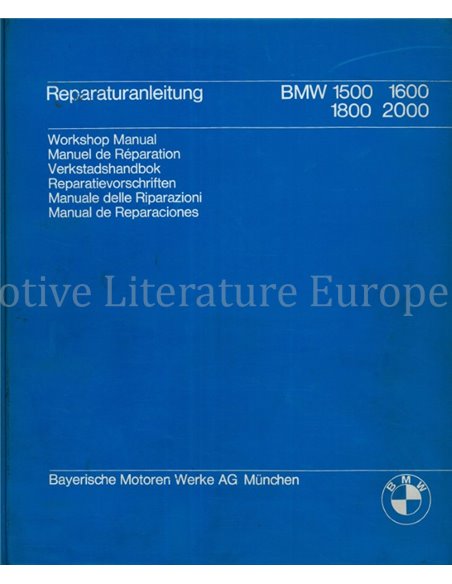 1966 BMW 1500 | 1600 | 1800 | 2000 WERKPLAATSHANDBOEK NEDERLANDS 