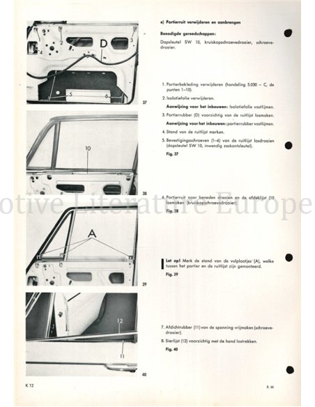 1966 BMW 1500 | 1600 | 1800 | 2000 WORKSHOP MANUAL DUTCH 