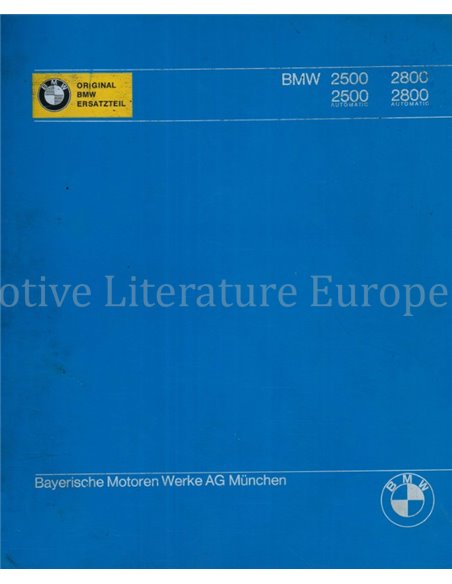 1973 BMW 2500 | 2800 (AUTOMATIC) ONDERDELENHANDBOEK 