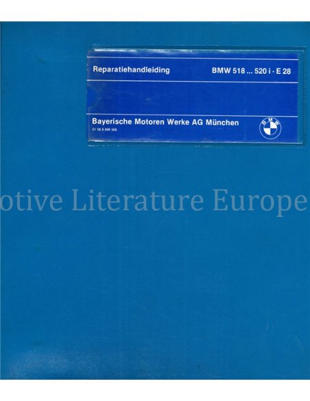 1981 BMW 518i ... 520i WERKSTATTHANDBUCH NIEDERLÄNDISCH