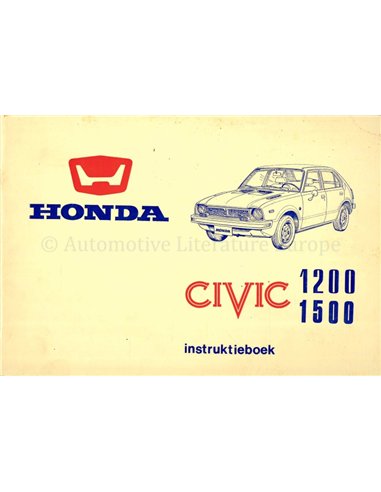 1977 HONDA CIVIC INSTRUCTIEBOEKJE NEDERLANDS