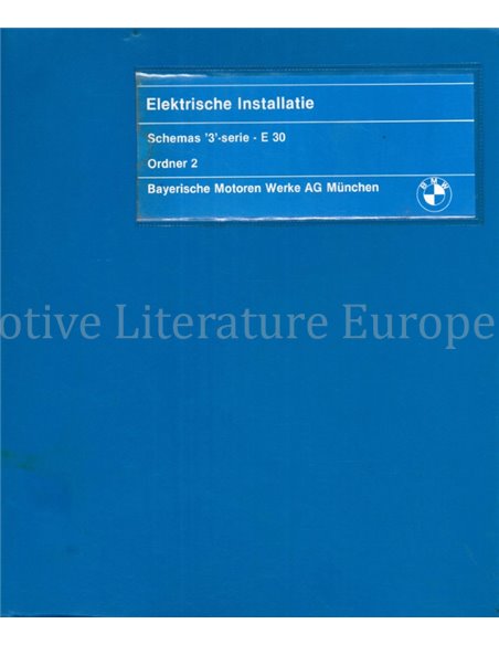 1985 BMW 3-SERIES  ELECTRISCH SCHEMA NEDERLANDS (2 MAPPEN)