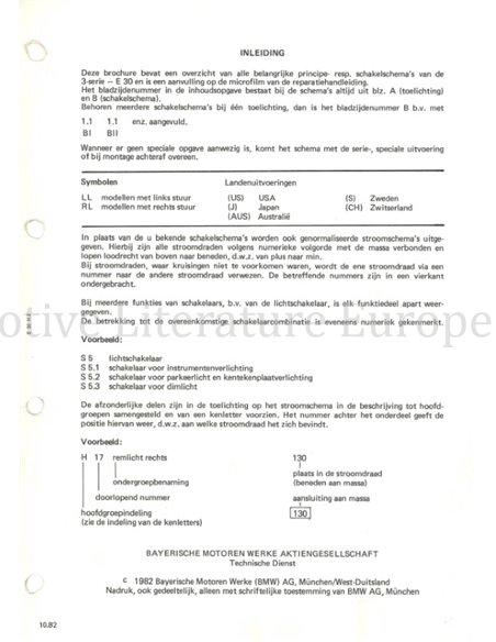 1985 BMW 3-SERIES  ELECTRISCH SCHEMA NEDERLANDS (2 MAPPEN)