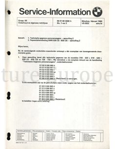 1980 BMW 3er REIHE | 5er REIHE | 6er REIHE | 7er REIHE SERVICEINFORMATION NIEDERLÄNDISCH 2