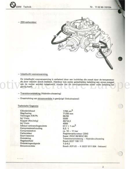 1980 BMW 3er REIHE | 5er REIHE | 6er REIHE | 7er REIHE SERVICEINFORMATION NIEDERLÄNDISCH