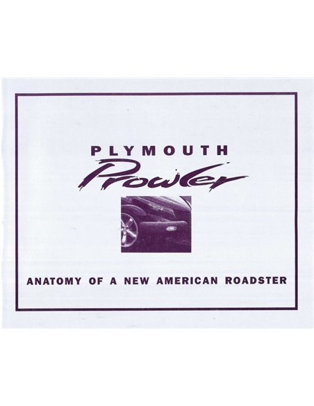 1997 PLYMOUTH PROWLER BROCHURE ENGLISH (US)