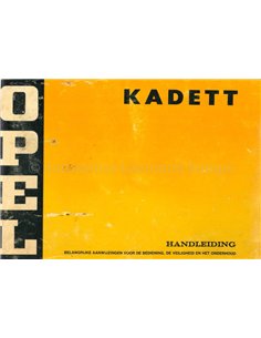 1971 OPEL KADETT BETRIEBSANLEITUNG NIEDERLÄNDISCH