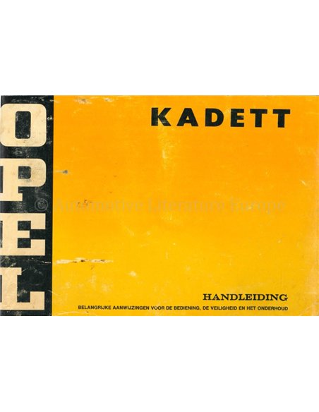 1975 OPEL KADETT INSTRUCTIEBOEKJE NEDERLANDS