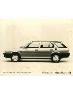 1987 ALFA ROMEO 33 1.5 GIARDINETTA 4X4 PERSFOTO