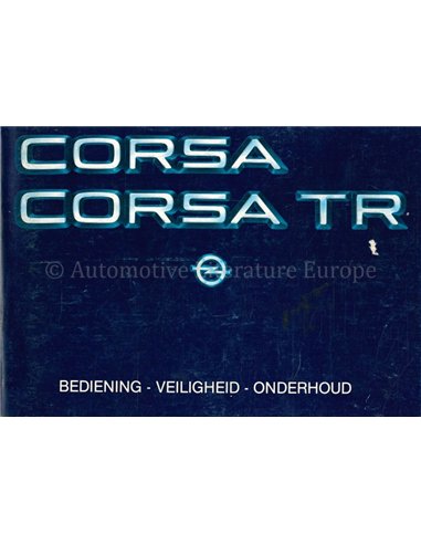 1983 OPEL CORSA OWNERS MANUAL DUTCH