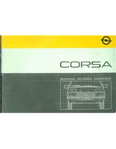 1986 OPEL CORSA OWNERS MANUAL DUTCH