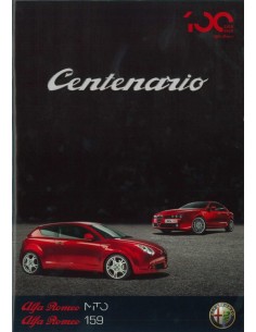 2010 ALFA ROMEO MITO & 159 CENTENARIO BROCHURE NEDERLANDS