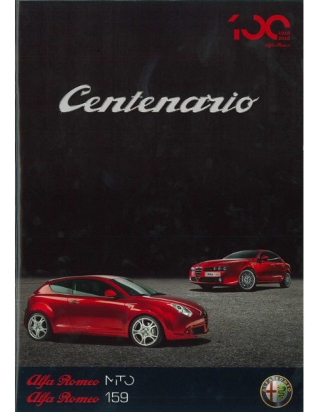 2010 ALFA ROMEO MITO & 159 CENTENARIO BROCHURE NEDERLANDS