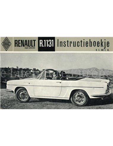 1960 RENAULT FLORIDE (R.1131) INSTRUCTIEBOEKJE NEDERLANDS