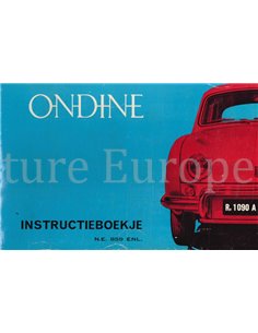 1960 RENAULT ONDINE (R.1090 A) OWNERS MANUAL DUTCH