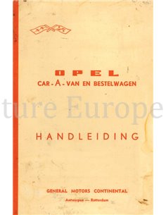 1959 OPEL OLYMPIA STATIONCAR | VAN BETRIEBSANLEITUNG NIEDERLÄNDISCH