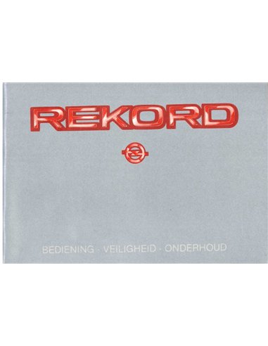 1984 OPEL REKORD BETRIEBSANLEITUNG NIEDERLÄNDISCH