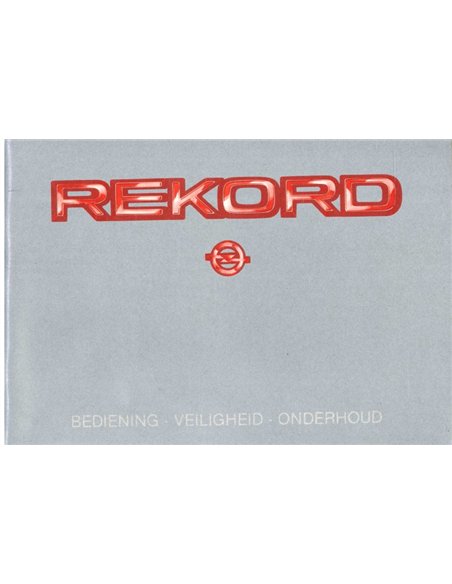1984 OPEL REKORD OWNERS MANUAL DUTCH