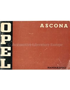 1973 OPEL ASCONA OWNERS MANUAL DUTCH