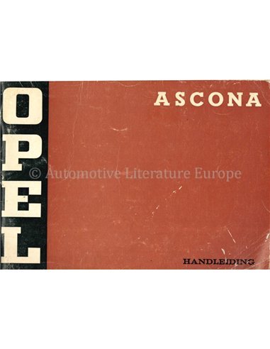 1973 OPEL ASCONA OWNERS MANUAL DUTCH