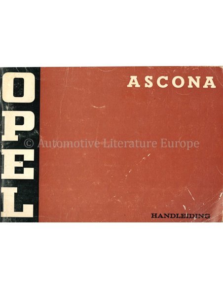 1973 OPEL ASCONA OWNERS MANUAL DUTCH