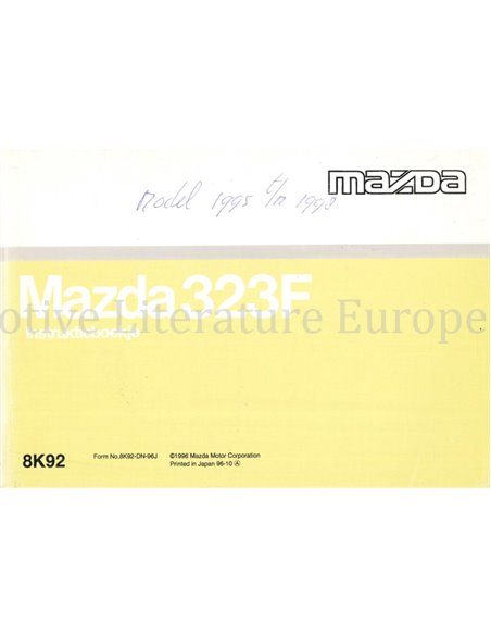1996 MAZDA 323F INSTRUCTIEBOEKJE NEDERLANDS