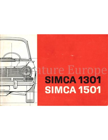 1970 SIMCA 1301 | 1501 BETRIEBSANLEITUNG DEUTSCH | ITALIËNISCH