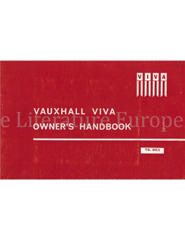 1965 VAUXHALL VIVA OWNERS MANUAL ENGLISH
