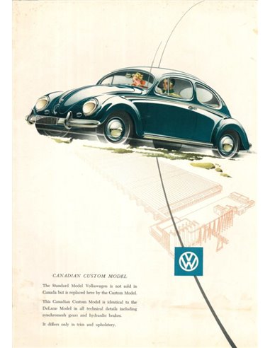 1954 VOLKSWAGEN BEETLE BROCHURE ENGLISH