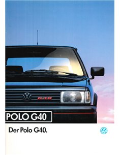 1991 VOLKSWAGEN POLO G40 BROCHURE GERMAN