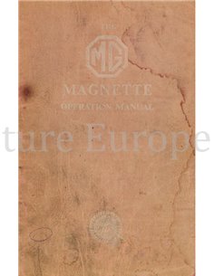 1957 MG MAGNETTE OWNERS MANUAL ENGLISH 