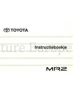1990 TOYOTA MR2 OWNER'S MANUAL DUTCH