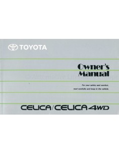 1990 TOYOTA CELICA | CELICA 4WD OWNER'S MANUAL ENGLISH