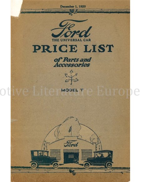 1920 FORD MODEL T ERSATZTEILKATALOG ENGLISCH (CAN)