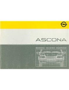 1986 OPEL ASCONA OWNERS MANUAL NEDERLANDS