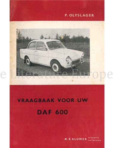 1960 DAF 600 REPAIR MANUAL DUTCH 