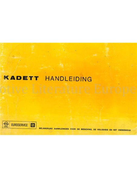 1975 OPEL KADETT INSTRUCTIEBOEKJE NEDERLANDS