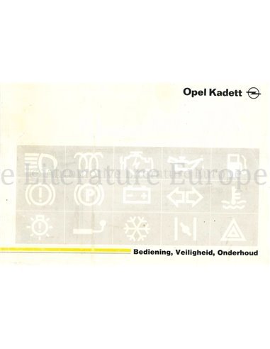 1990 OPEL KADETT INSTRUCTIEBOEKJE NEDERLANDS