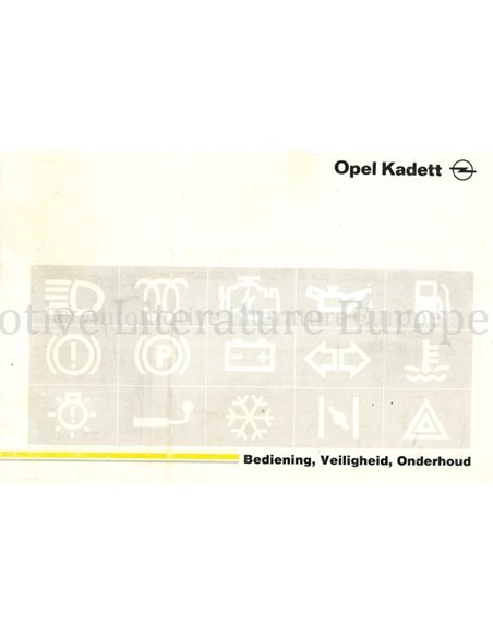 1990 OPEL KADETT OWNERS MANUAL DUTCH