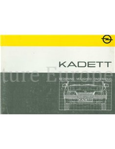 1986 OPEL KADETT INSTRUCTIEBOEKJE NEDERLANDS