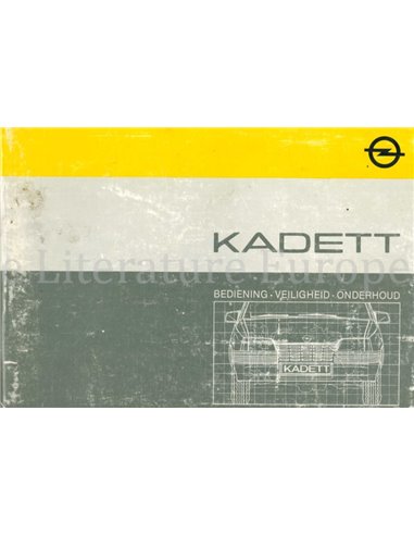 1987 OPEL KADETT INSTRUCTIEBOEKJE NEDERLANDS