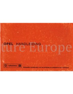 1976 OPEL ASCONA | KADETT | MANTA | REKORD OWNERS MANUAL DUTCH