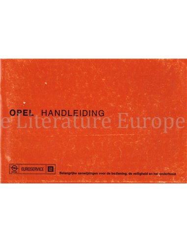 1976 OPEL ASCONA | KADETT | MANTA | REKORD INSTRUCTIEBOEKJE NEDERLANDS