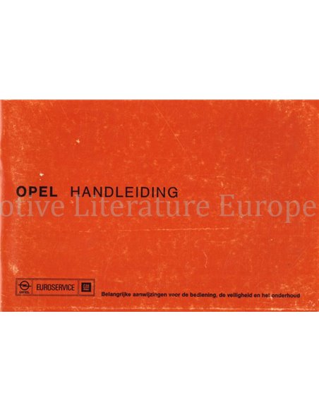 1976 OPEL ASCONA | KADETT | MANTA | REKORD INSTRUCTIEBOEKJE NEDERLANDS