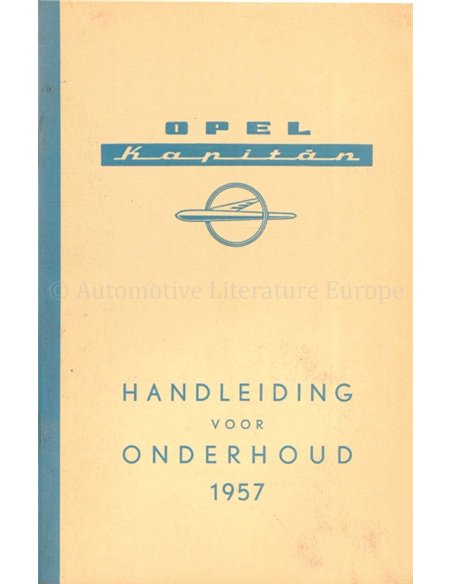 1957 OPEL KAPITÄN INSTRUCTIEBOEKJE NEDERLANDS