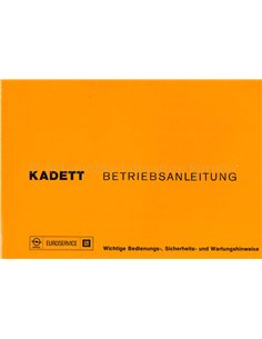 1976 OPEL KADETT BETRIEBSANLEITUNG DEUTSCH